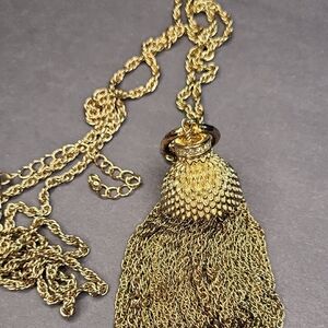 Elegant Gold Tassel Necklace